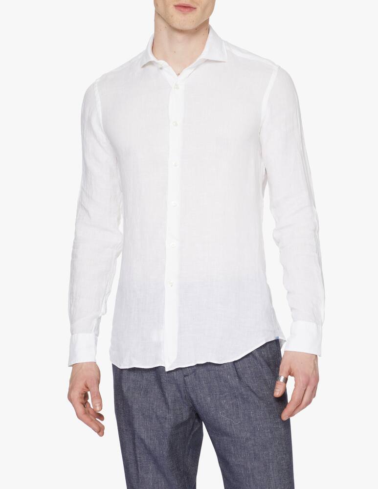 Xacus Camicia lino tinto capo - bianco - immagine 1 Xacus Camicia lino tinto capo - bianco - immagine 1