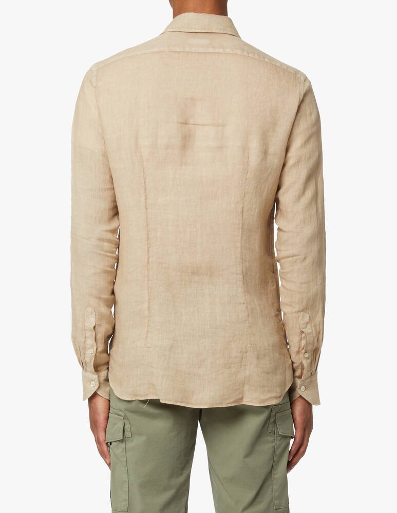 rinascente Xacus Camicia lino tinto capo - beige