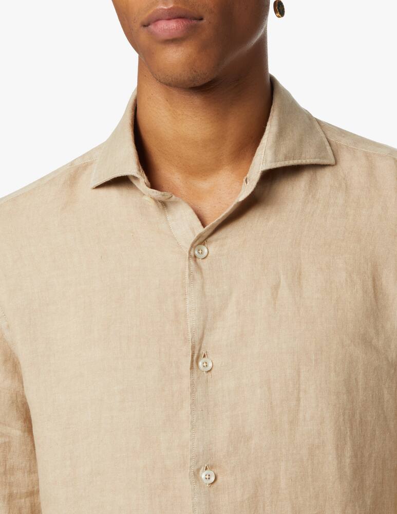 rinascente Xacus Camicia lino tinto capo - beige