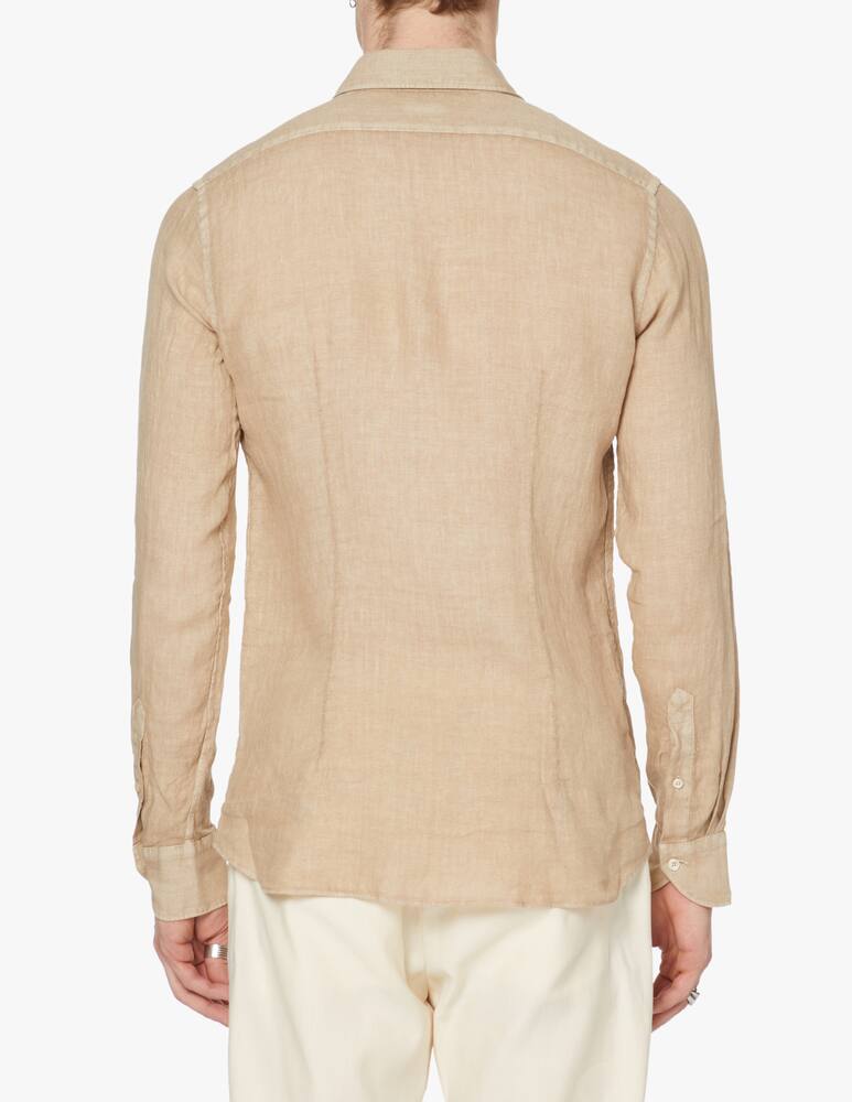 rinascente Xacus Camicia lino tinto capo - beige
