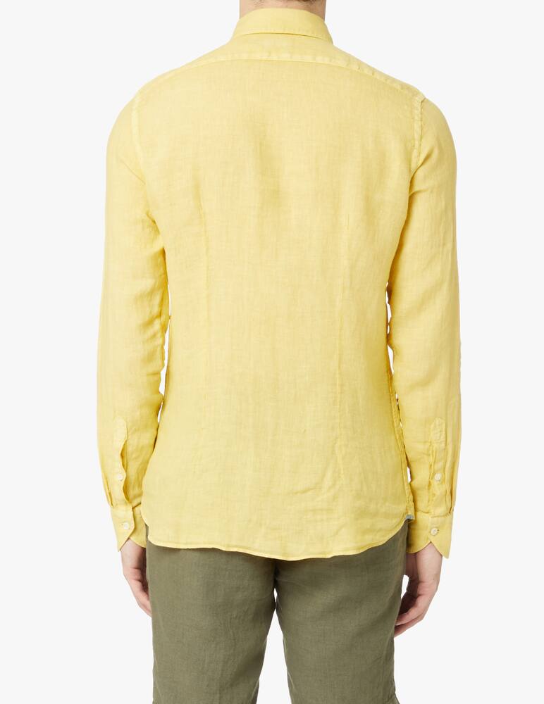 rinascente Xacus Camicia lino tinto capo - giallo