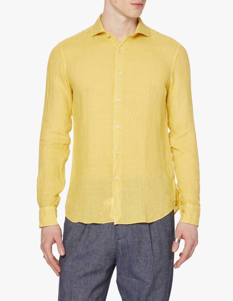 rinascente Xacus Camicia lino tinto capo - giallo