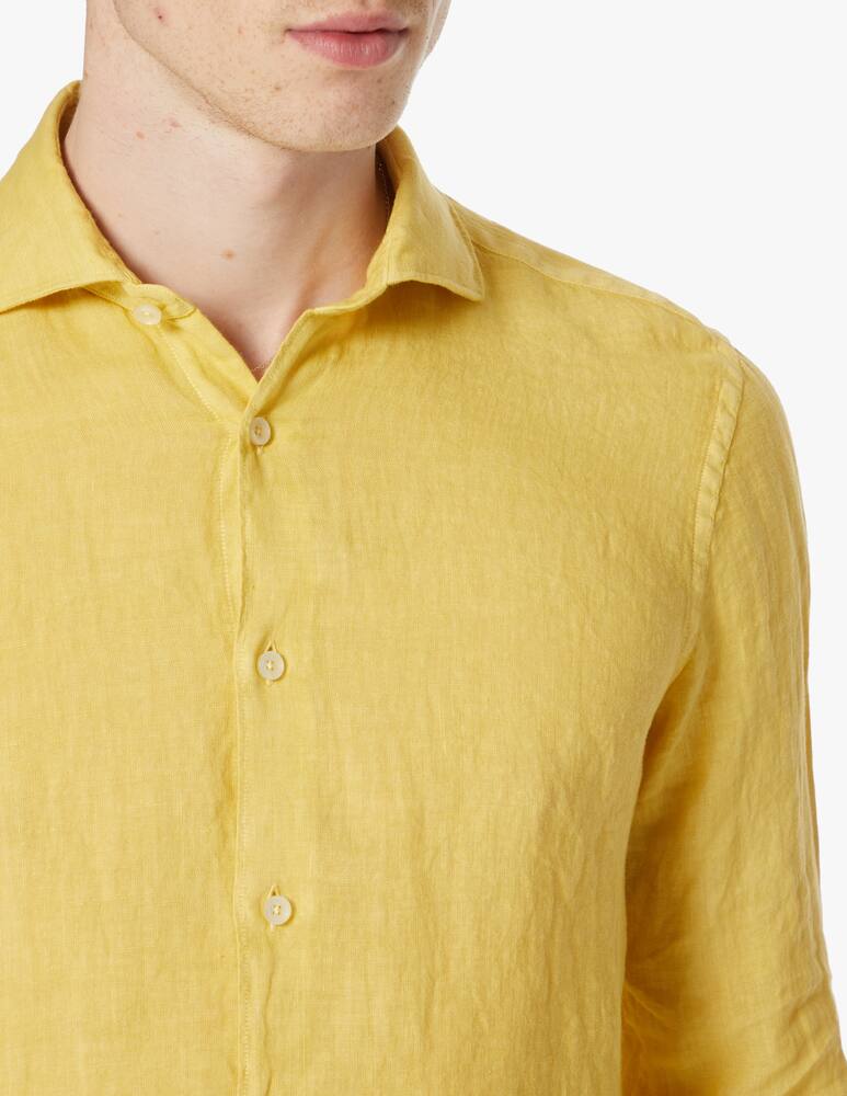 rinascente Xacus Camicia lino tinto capo - giallo