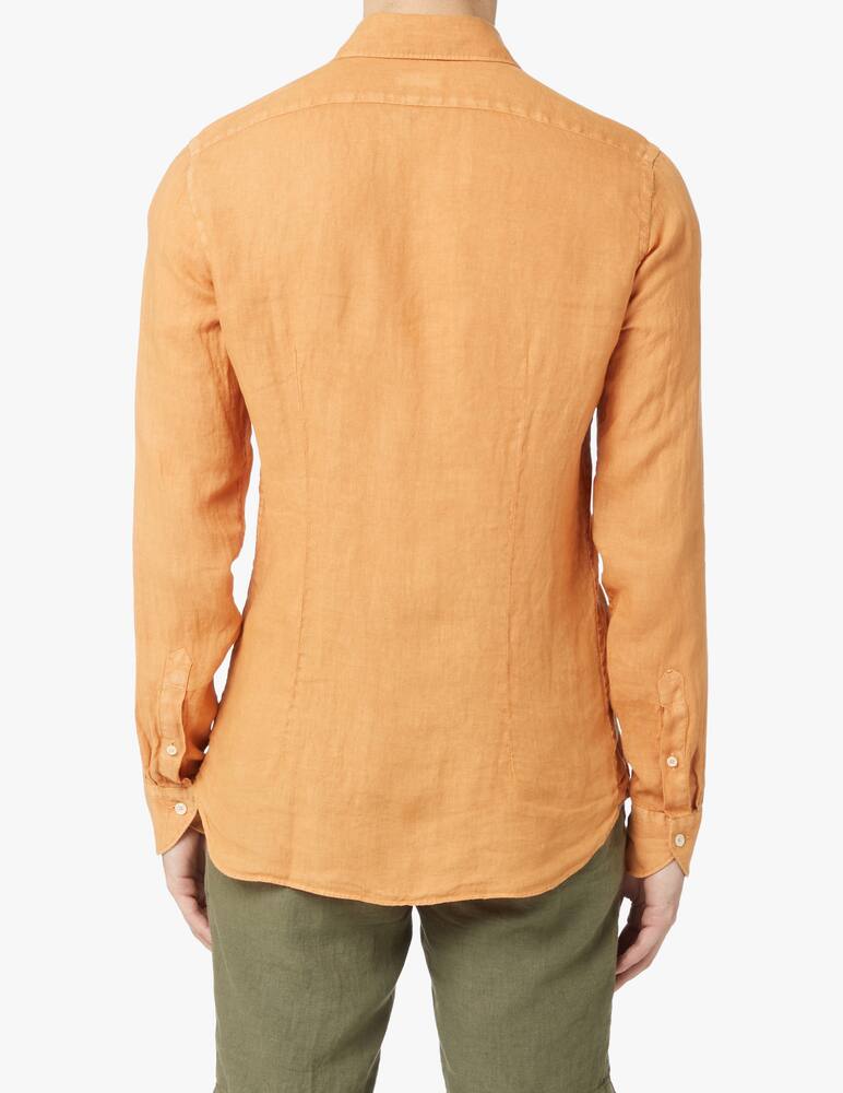 rinascente Xacus Garment dyed linen shirt - orange