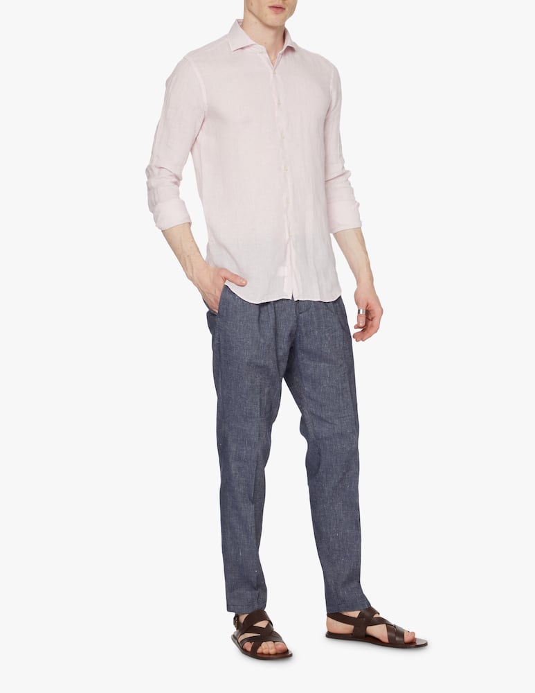 rinascente Xacus Garment dyed linen shirt - pink