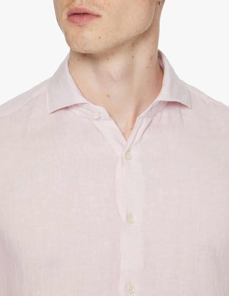 rinascente Xacus Garment dyed linen shirt - pink