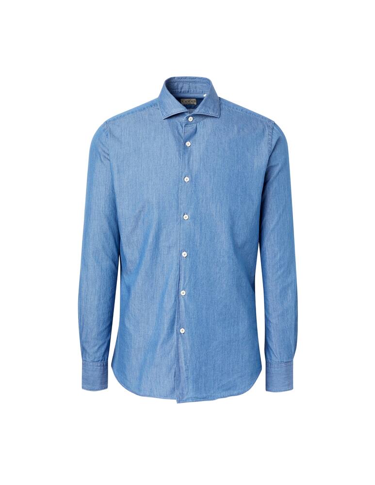 rinascente Xacus Camicia tela in filato - blu