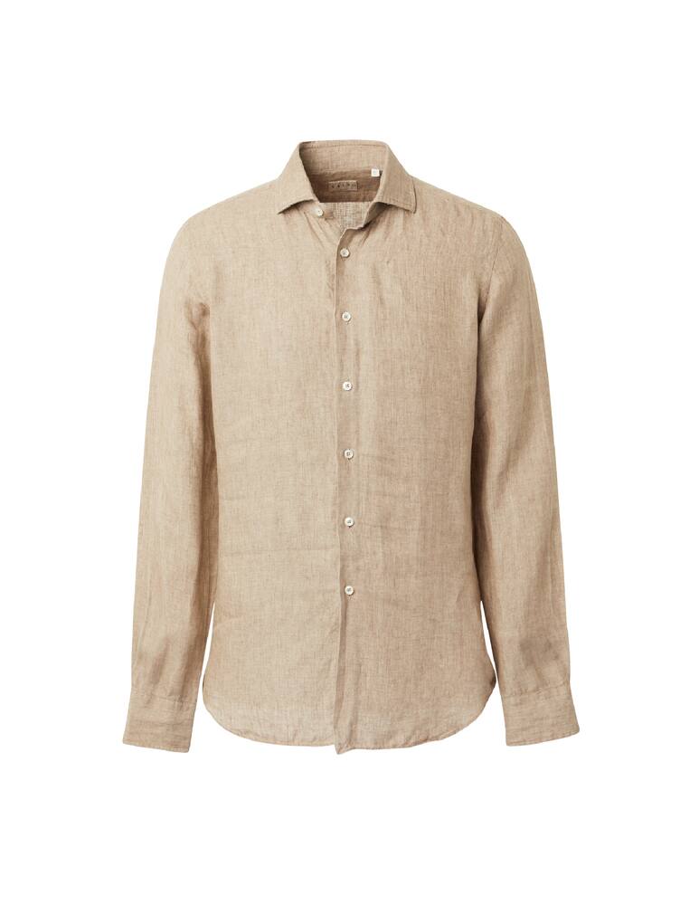 rinascente Xacus Camicia lino albini tinto filo - marrone