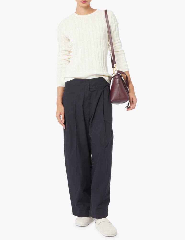 rinascente Pure Cashmere Crew neck cable knit sweater