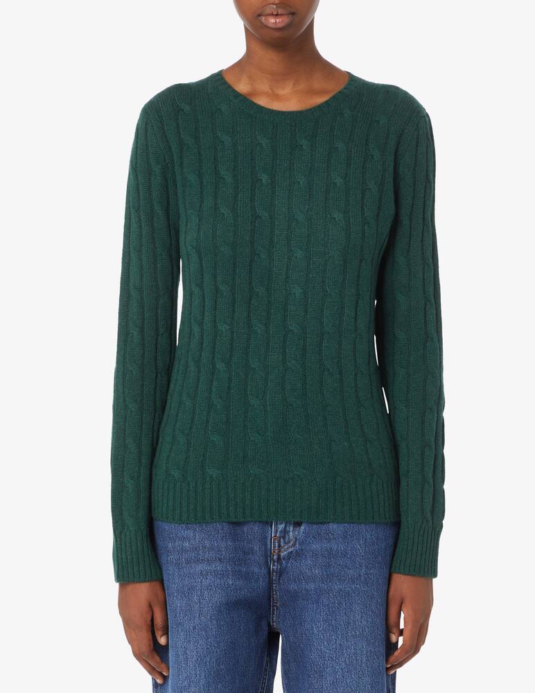 Pure Cashmere Crew neck cable knit sweater - picture 1 Pure Cashmere Crew neck cable knit sweater - picture 1