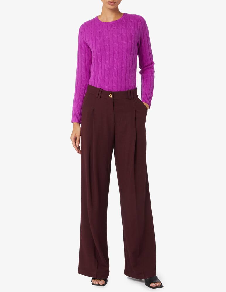 rinascente Pure Cashmere Crew neck cable knit sweater