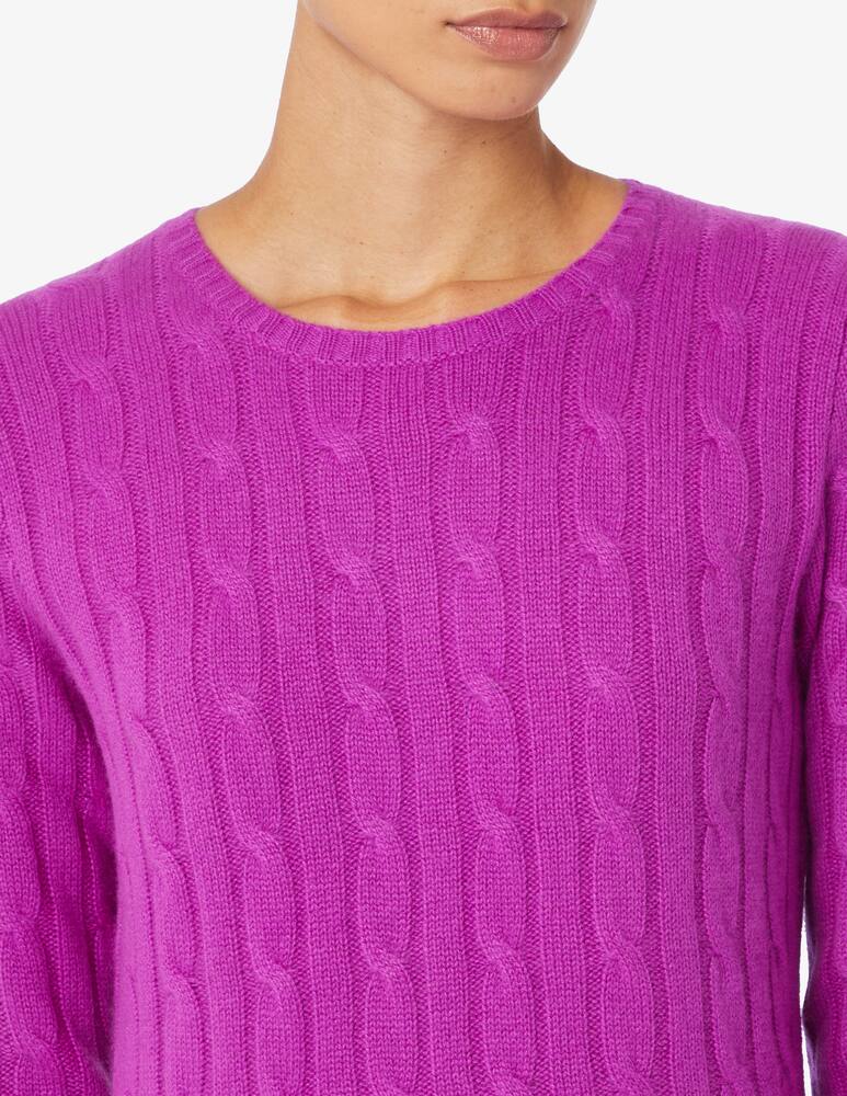 rinascente Pure Cashmere Crew neck cable knit sweater