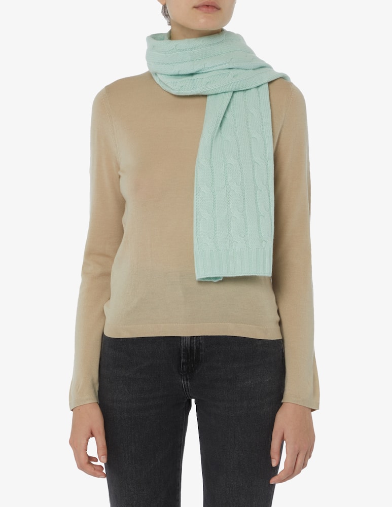 rinascente Pure Cashmere Braided scarf 28x160