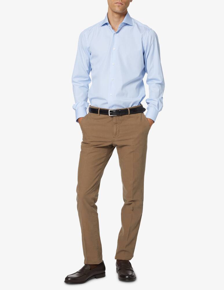 rinascente Barba Napoli Camicia in popeline - Azzurro