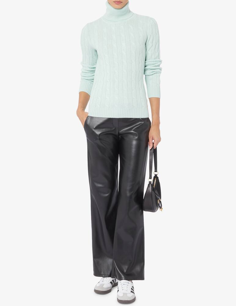 rinascente Pure Cashmere Turtleneck cable knit sweater