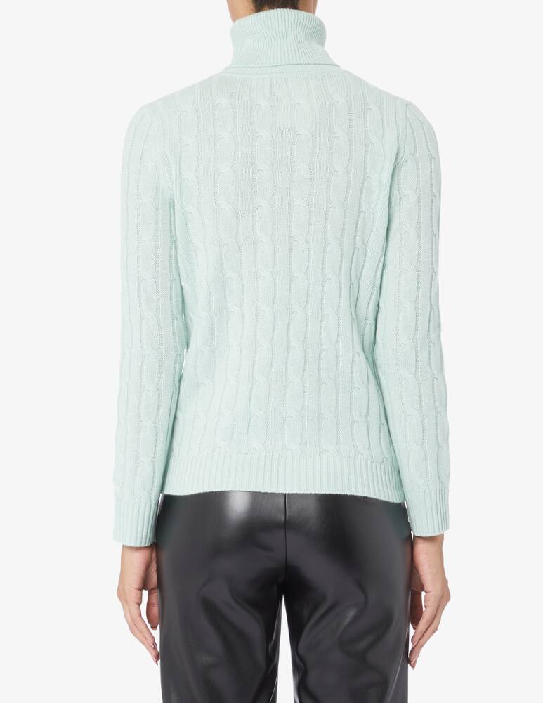 rinascente Pure Cashmere Turtleneck cable knit sweater