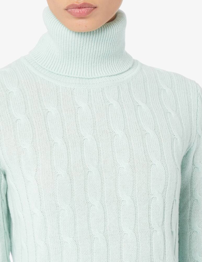 rinascente Pure Cashmere Turtleneck cable knit sweater