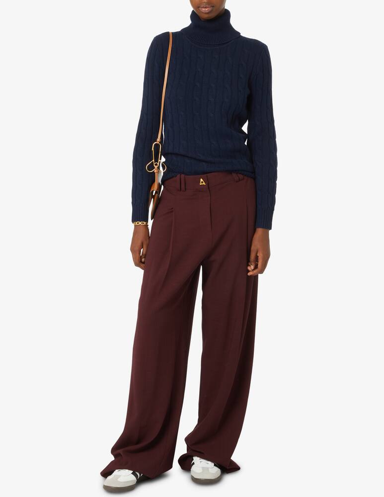 Pure Cashmere Turtleneck cable knit sweater - picture 2 Pure Cashmere Turtleneck cable knit sweater - picture 2