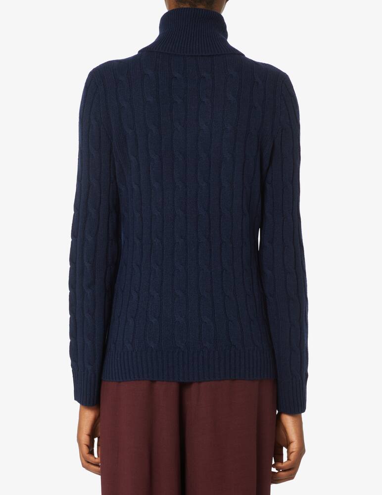 Pure Cashmere Turtleneck cable knit sweater - picture 3 Pure Cashmere Turtleneck cable knit sweater - picture 3
