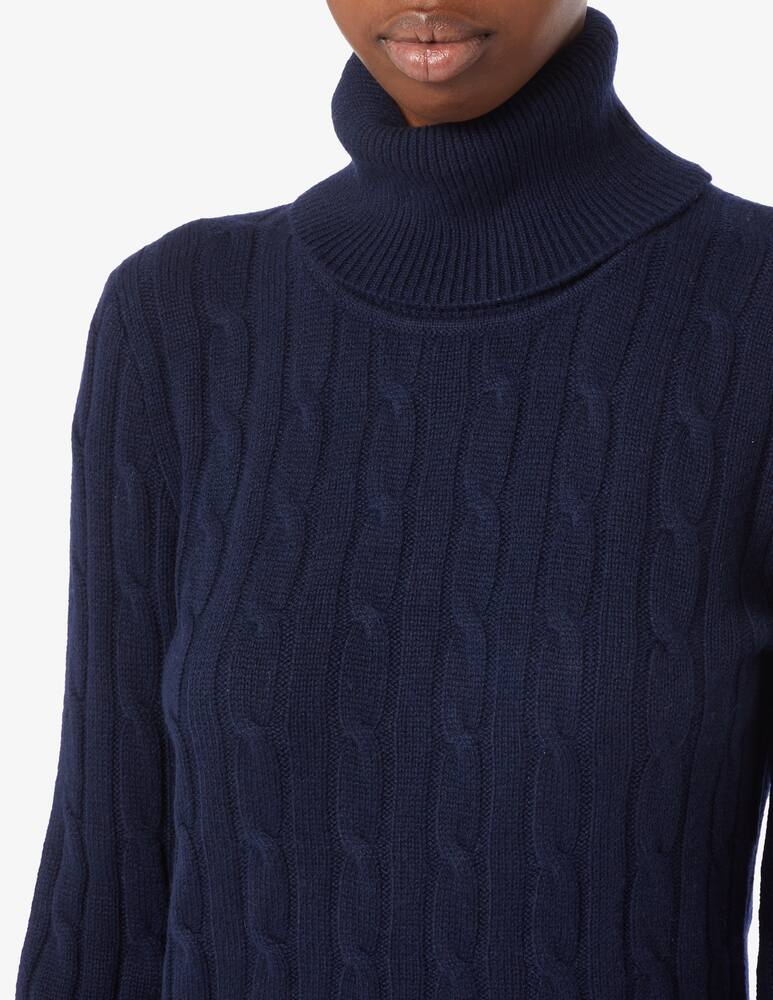 Pure Cashmere Turtleneck cable knit sweater - picture 4 Pure Cashmere Turtleneck cable knit sweater - picture 4