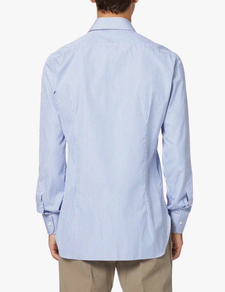 rinascente Barba Napoli Striped popeline shirt - Light blue