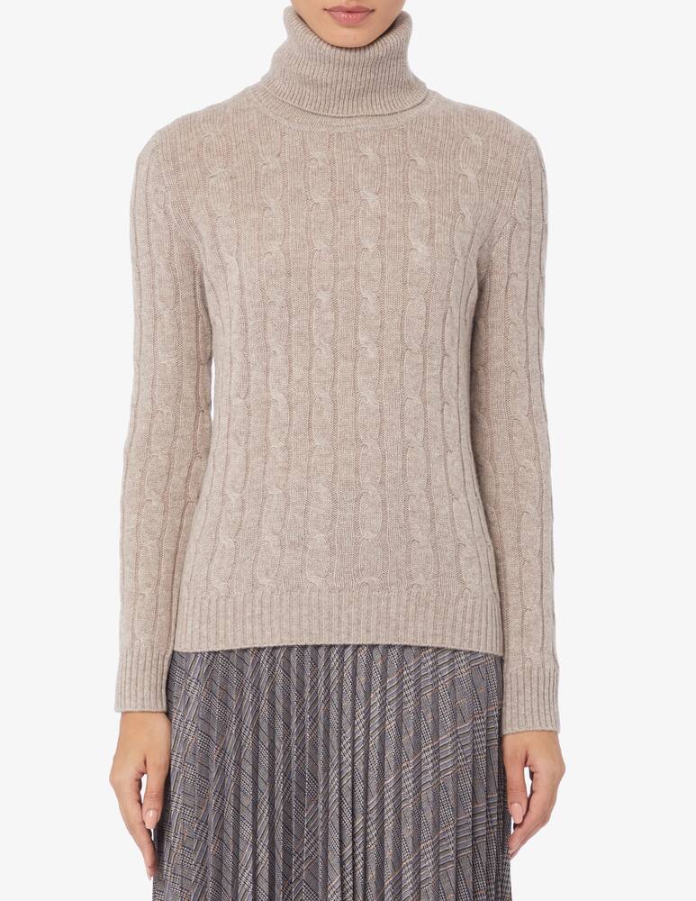 Pure Cashmere Turtleneck cable knit sweater - picture 1 Pure Cashmere Turtleneck cable knit sweater - picture 1