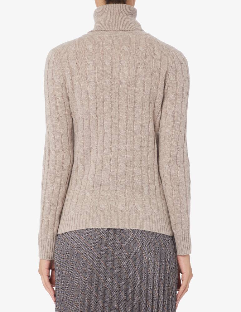 Pure Cashmere Turtleneck cable knit sweater - picture 3 Pure Cashmere Turtleneck cable knit sweater - picture 3