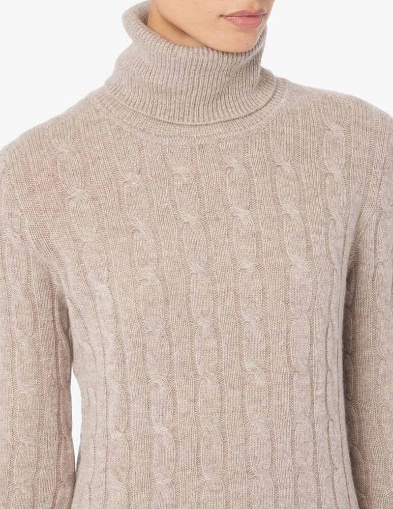 Pure Cashmere Turtleneck cable knit sweater - picture 4 Pure Cashmere Turtleneck cable knit sweater - picture 4