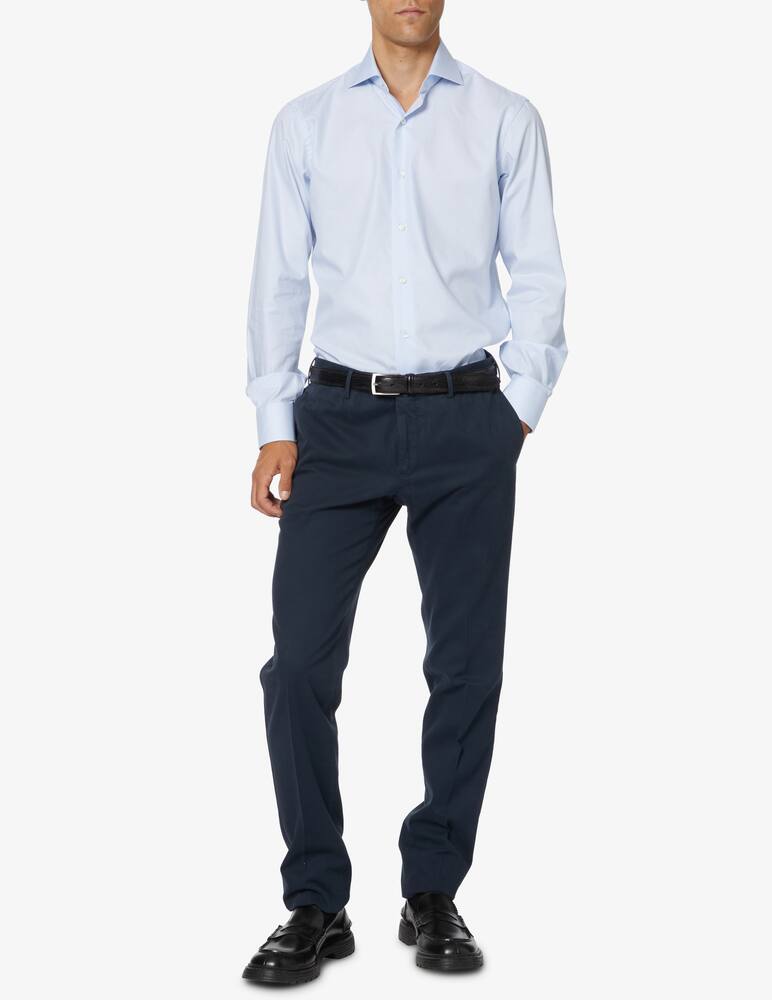 rinascente Barba Napoli Camicia twill micro quadri - Azzurro