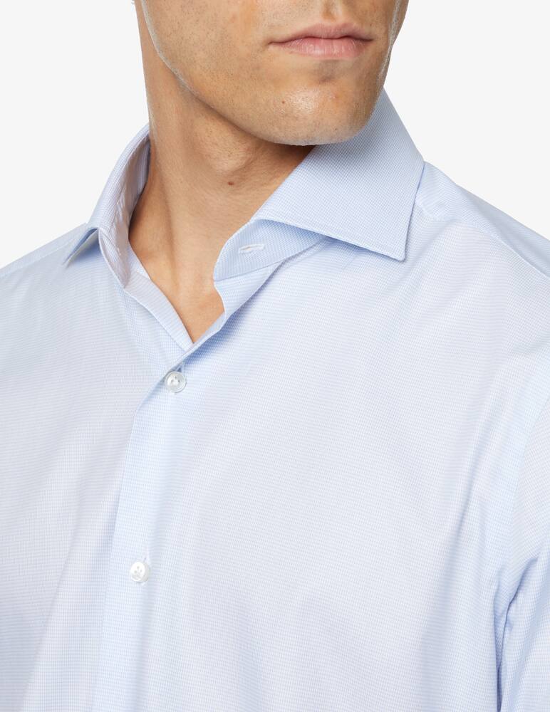 rinascente Barba Napoli Camicia twill micro quadri - Azzurro