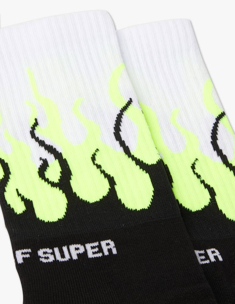rinascente Vision of Super Socks yellow fluo flames - multi