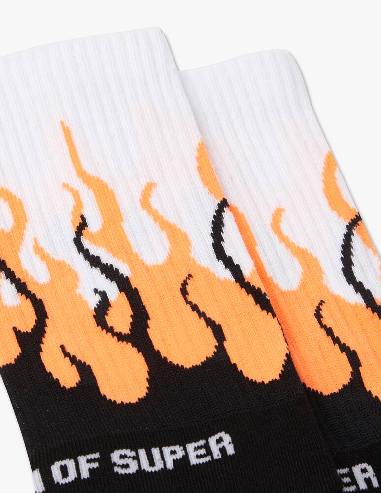 rinascente Vision of Super Calzini con fiamme fluo arancioni - multicolor