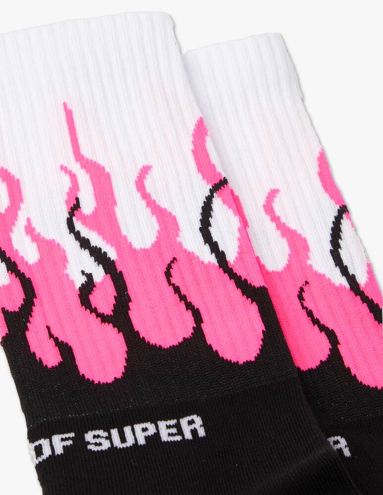 rinascente Vision of Super Calzini con fiamme rosa fluo - multicolor