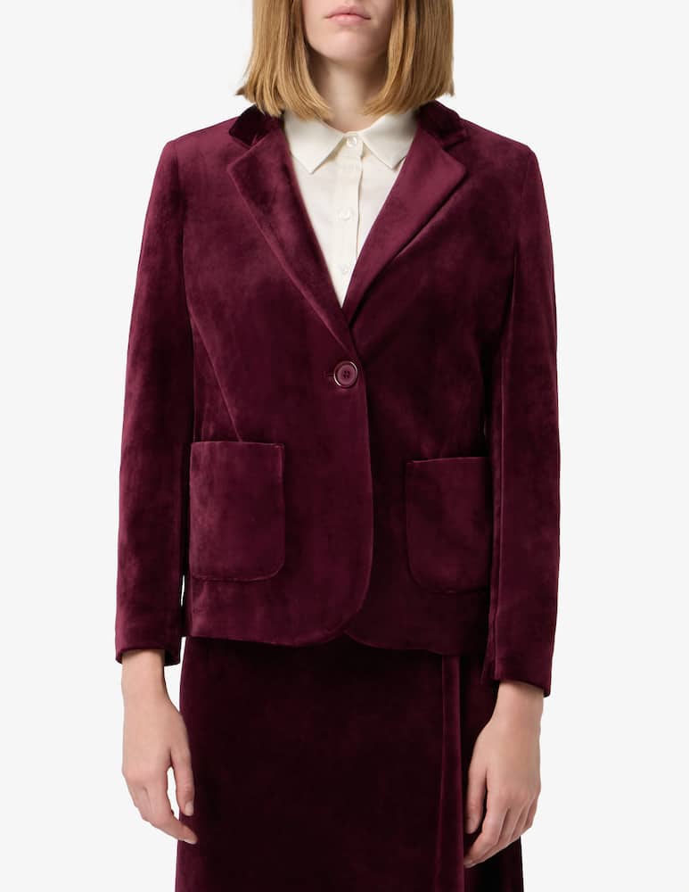 rinascente Elizabeth Ascot Velvet single-button jacket