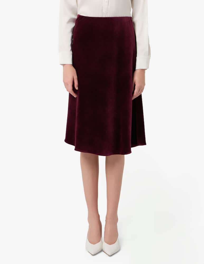 rinascente Elizabeth Ascot Velvet midi skirt
