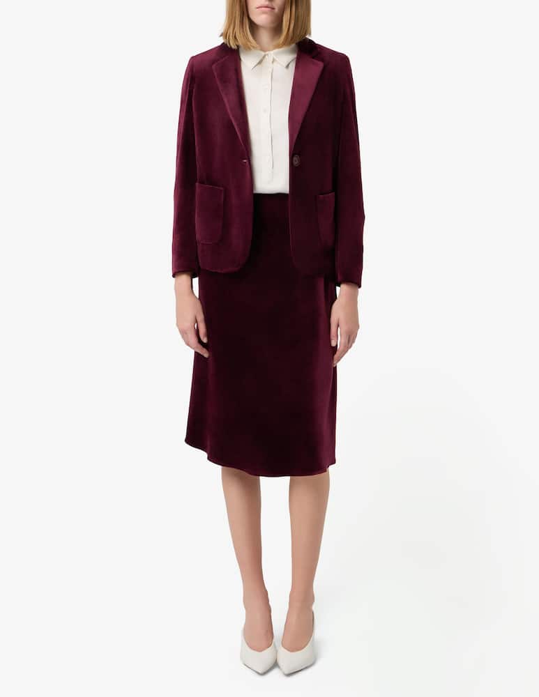 rinascente Elizabeth Ascot Velvet midi skirt