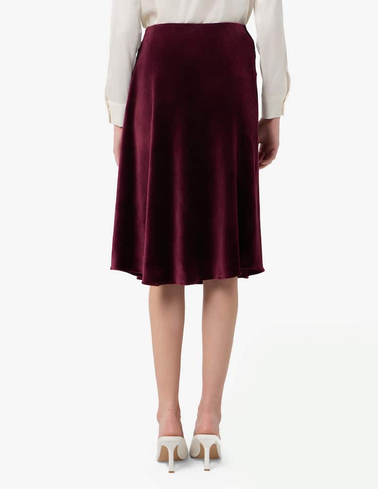 rinascente Elizabeth Ascot Velvet midi skirt