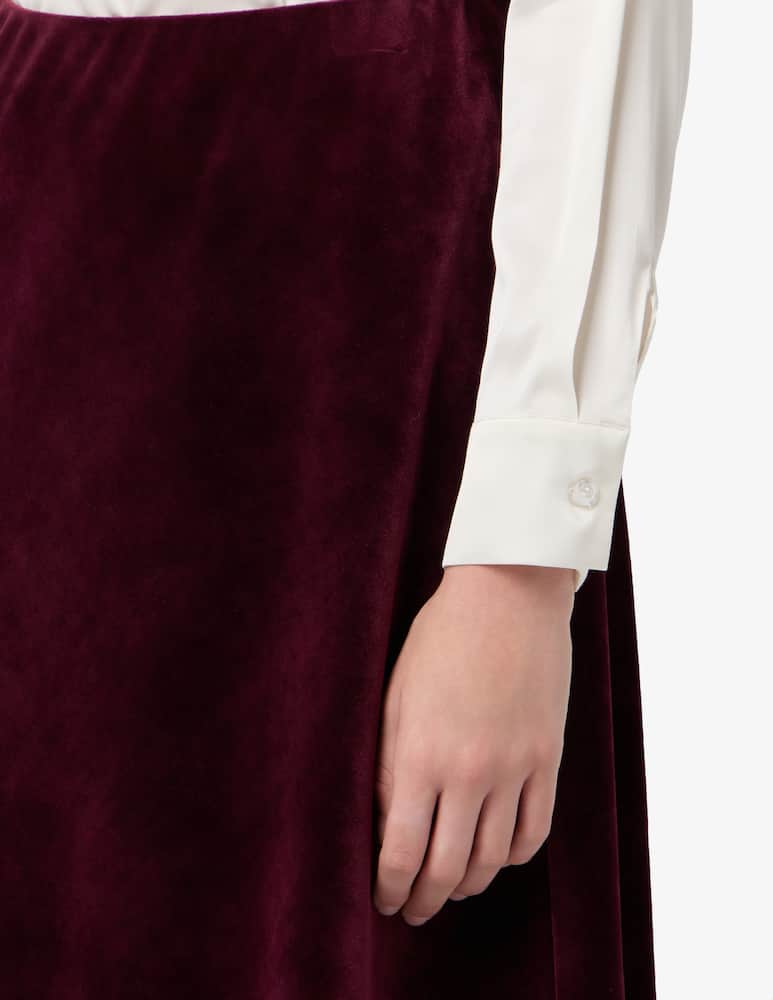 rinascente Elizabeth Ascot Velvet midi skirt