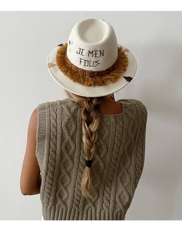 rinascente The Hat Gang Je m en fous brimmed hat