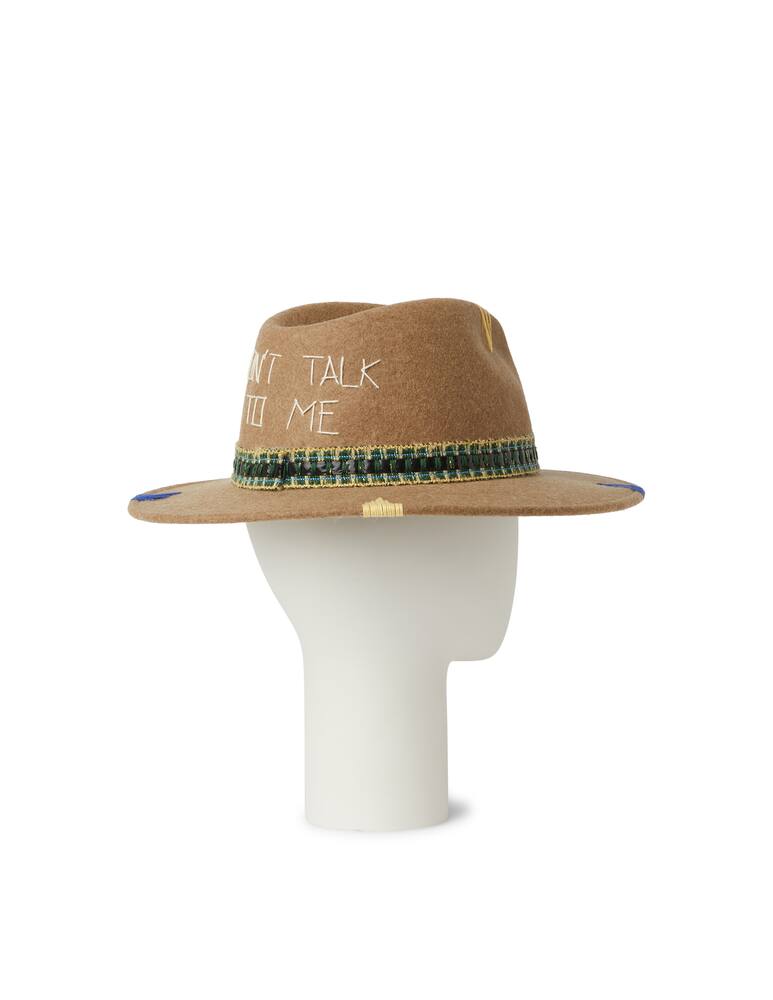 rinascente The Hat Gang Don't talk to me brimmed hat