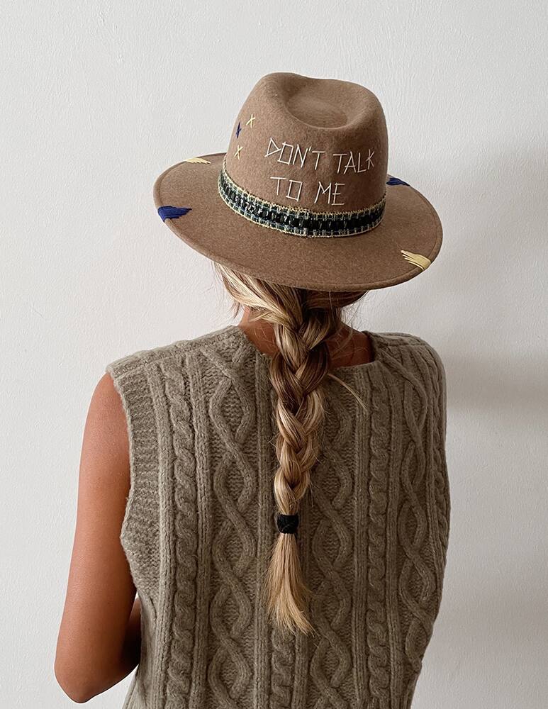 rinascente The Hat Gang Don't talk to me brimmed hat