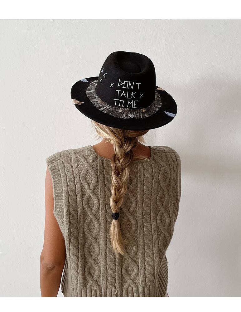 rinascente The Hat Gang Don't talk to me brimmed hat