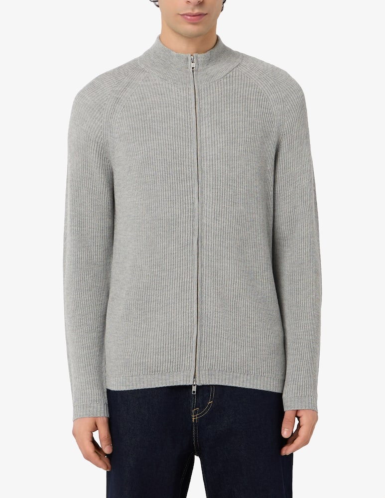 Misaky Maglia con zip in lana merino e seta - immagine 1