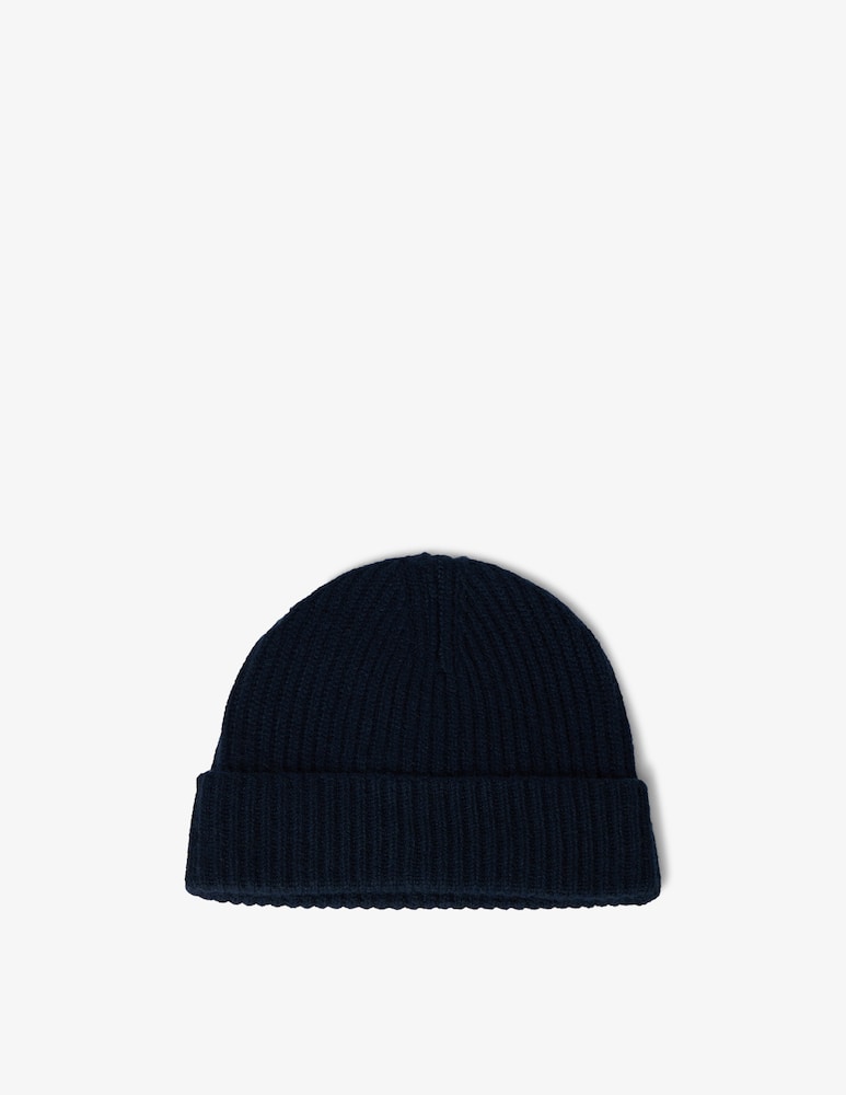 rinascente Pure Cashmere Ribbed knit beanie