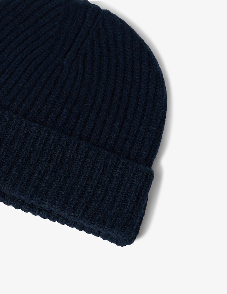 Pure Cashmere Cappellino beanie a costa inglese - immagine 4