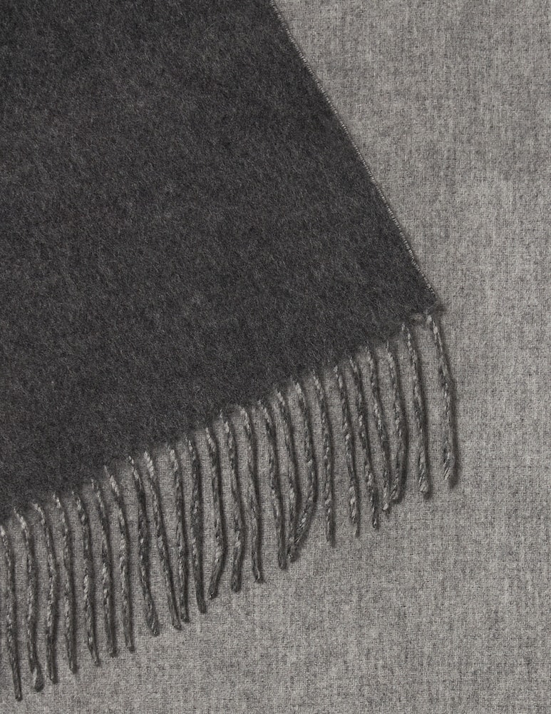 rinascente Pure Cashmere Bicolor fringe scarf