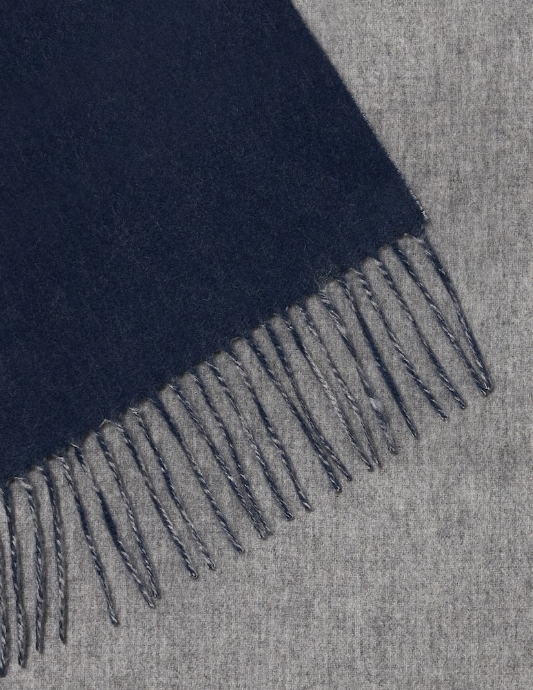 Pure Cashmere Bicolor fringe scarf - picture 2