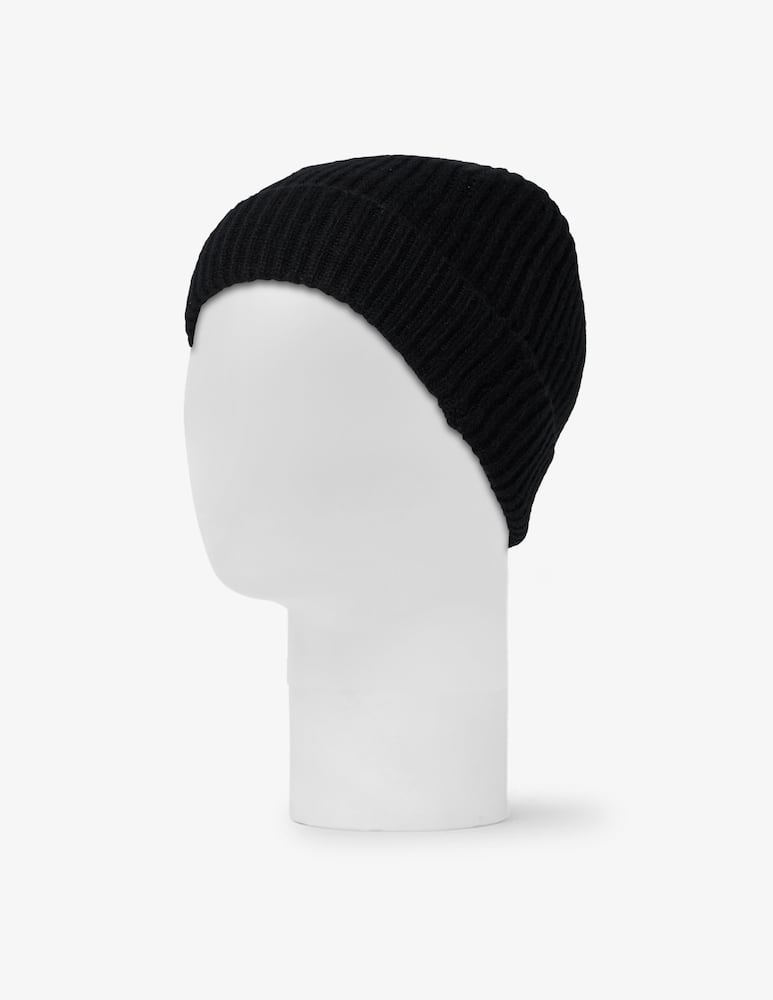 rinascente Pure Cashmere Ribbed knit beanie