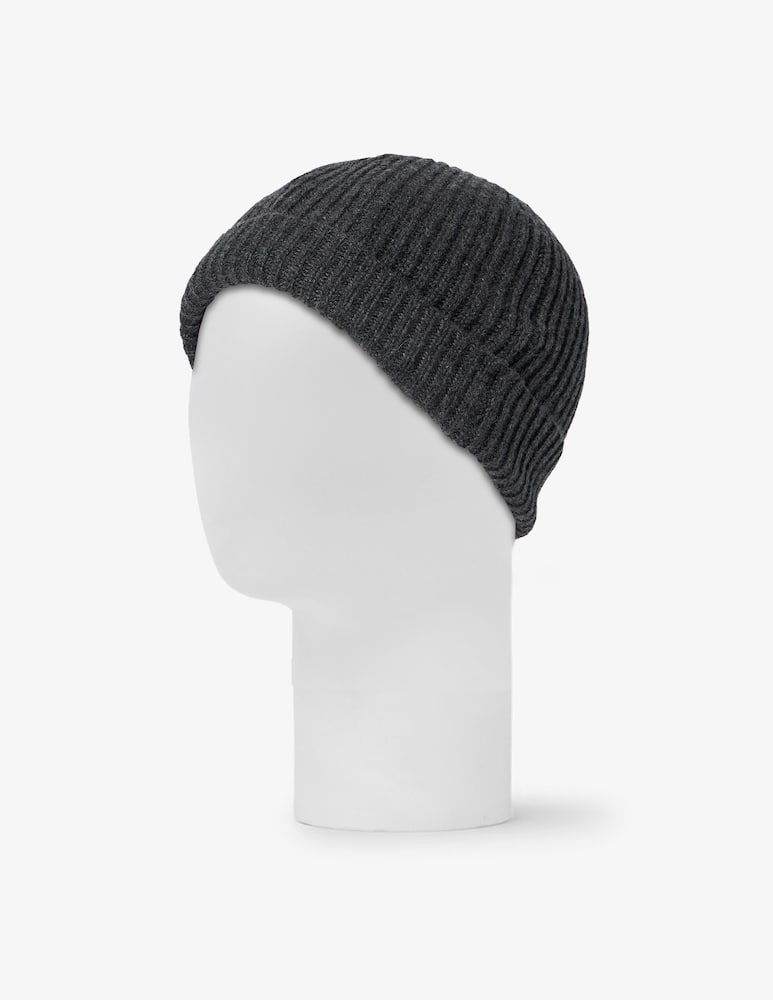 rinascente Pure Cashmere Ribbed knit beanie