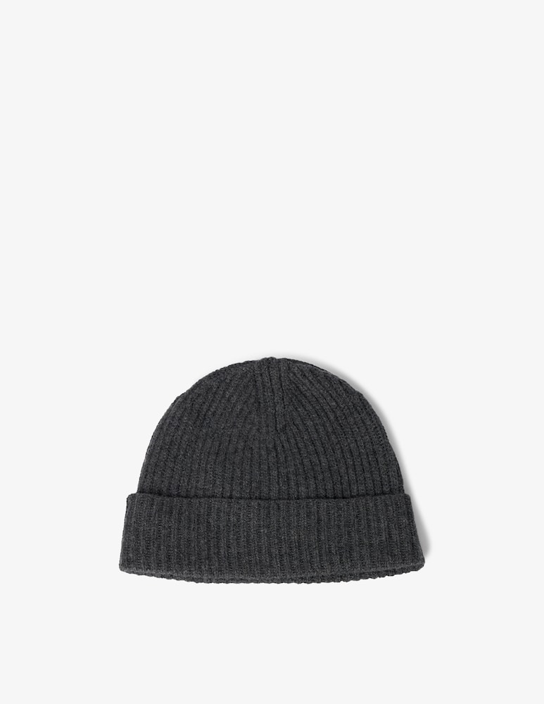 rinascente Pure Cashmere Ribbed knit beanie